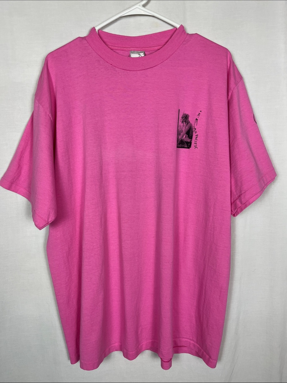VTG 1989 Ocean Pacific OP Pink Pivot Single Stitch Graphic T Shirt